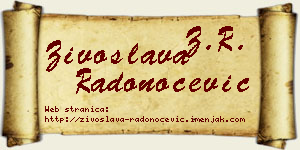 Živoslava Radonoćević vizit kartica